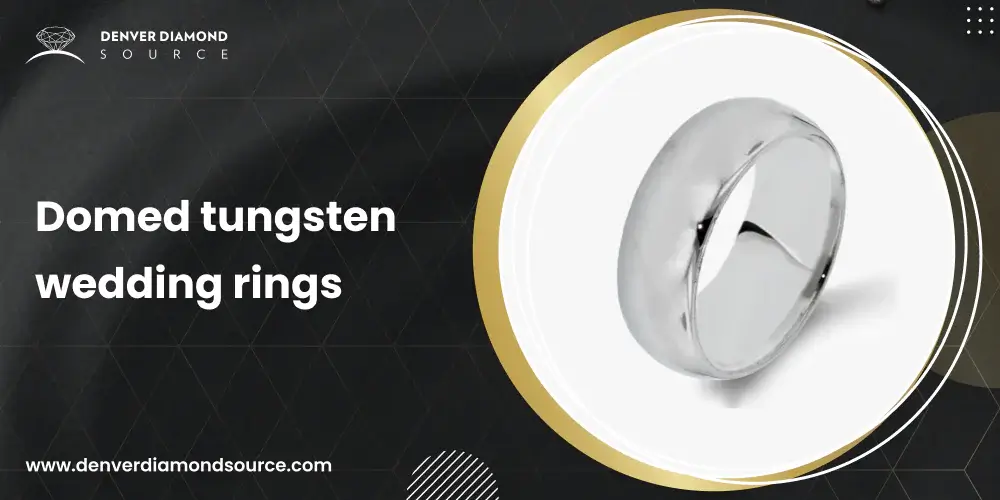 Domed Tungsten Wedding Rings