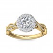 FlyerFit® 14K Yellow and 14K White Gold Split Shank Engagement Ring