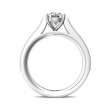 FlyerFit® 18K White Gold Micropave Engagement Ring