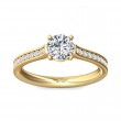 FlyerFit® 14K Yellow Gold Micropave Engagement Ring