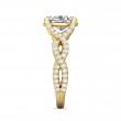 FlyerFit® 14K Yellow Gold Split Shank Engagement Ring