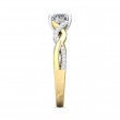 FlyerFit® 14K Yellow Gold Shank And Platinum Top Split Shank Engagement Ring