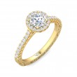 FlyerFit® 18K Yellow Gold Vintage Engagement Ring