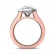 FlyerFit® 18K Pink Gold Shank And White Gold Top Encore Engagement Ring