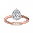 FlyerFit® 14K Pink Gold Shank And White Gold Top Solitaire Engagement Ring