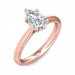 FlyerFit® 14K Pink Gold Solitaire Engagement Ring