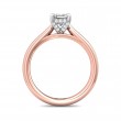 FlyerFit® 14K Pink Gold Shank And White Gold Top Solitaire Engagement Ring