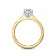 FlyerFit® 14K Yellow Gold Shank And Platinum Top Solitaire Engagement Ring