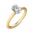 FlyerFit® 18K Yellow Gold Shank And Platinum Top Solitaire Engagement Ring