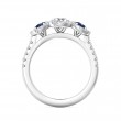 FlyerFitÂ® 14K White Gold Three Stone Engagement Ring