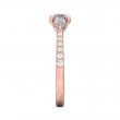 FlyerFit® 14K Pink Gold Three Stone Engagement Ring