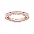 FlyerFit® 14K Pink Gold Micropave Bead Set Wedding Band