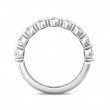 FlyerFit® Platinum Shared Prong Wedding Band