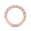 FlyerFit® 14K Pink Gold Shared Prong Wedding Band