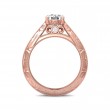 FlyerFit® 18K Pink Gold Vintage Engagement Ring