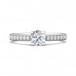 FlyerFit® 18K White Gold Micropave Engagement Ring