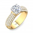 FlyerFit® 18K Yellow Gold Shank And White Gold Top Encore Engagement Ring