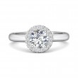 FlyerFit® 18K White Gold Solitaire Engagement Ring