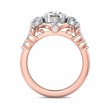 FlyerFit® 14K Pink Gold Shank And White Gold Top Encore Engagement Ring