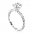 Round Diamond Pavé Engagement Ring