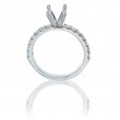 14 Stone Round Diamond Shared Prong Engagement Ring