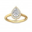 FlyerFit® 18K Yellow Gold Solitaire Engagement Ring