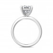 FlyerFit® 18K White Gold Shank And Platinum Top Solitaire Engagement Ring