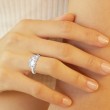 3ct Emerald Three Stone Engagement Ring