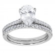 3.5ct Pear Hidden Halo Engagement Ring