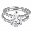 2ct Pear Hidden Halo Engagement Ring