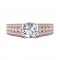 FlyerFit® 18K Pink Gold Shank And White Gold Top Encore Engagement Ring