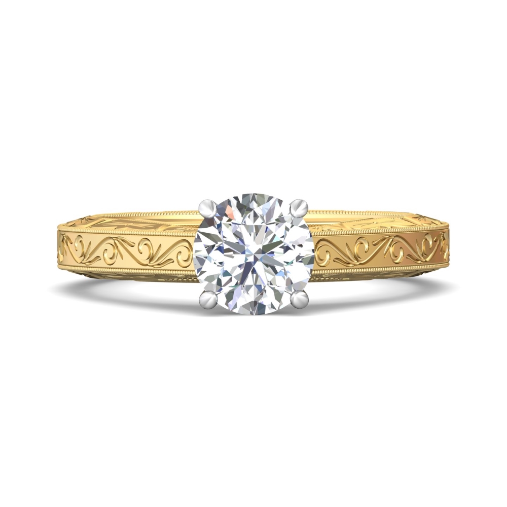 Yellow Gold Vintage Solitaire Engagement Ring