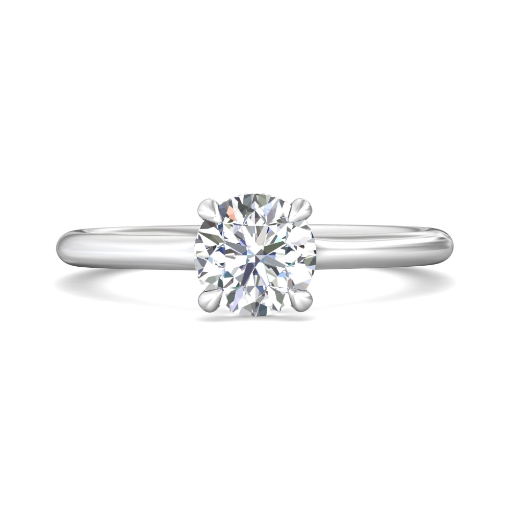 FlyerFit® Platinum Solitaire Engagement Ring