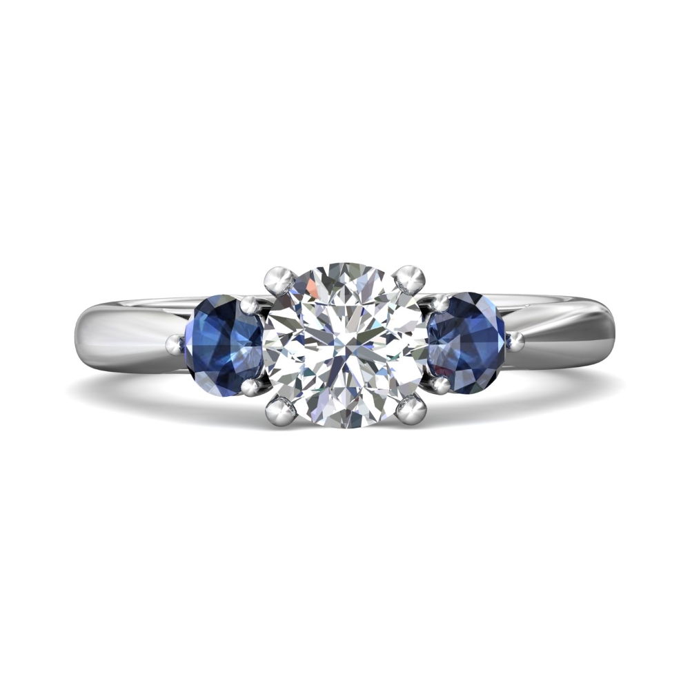 FlyerFit® Platinum Three Stone Engagement Ring